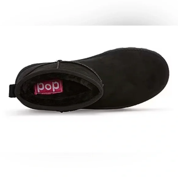 Pop Women’s Rhemmy Black Flat Heel Winter Boots - Picture 7 of 7